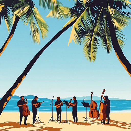 A captivating and cheerful composition blending elements of traditional jazz with tropical rhythms and instrumentation. Featuring vibrant melodies and intricate percussion, this track evokes a sense of joy, warmth, and tranquility, perfect for sunny days and carefree moments. Flute solos weave through rhythmic grooves of steel drums and bongo beats, creating a vibrant and uplifting atmosphere.