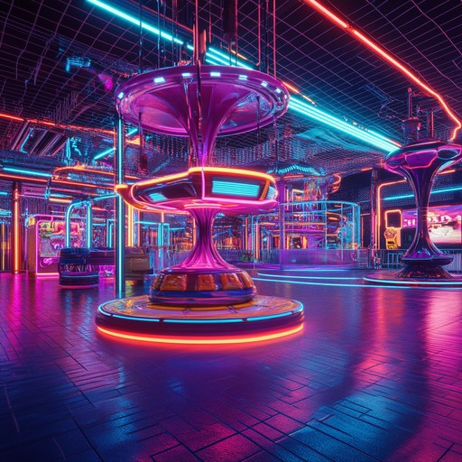 A playful composition blending vibrant synthesizers and rhythmic drums, creating an adventurous and futuristic soundscape that captures the imagination of young listeners. The track offers bubbly, uplifting melodies, infused with digital charm akin to a high tech amusement park. Ideal for sparking curiosity and imaginative play.