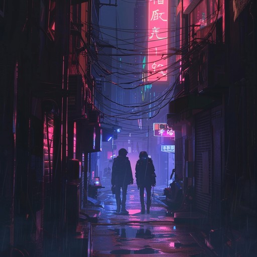 A powerful track with heavy beats and dark synths that evoke a sense of futuristic urban tension, fitting for a cinematic showdown.