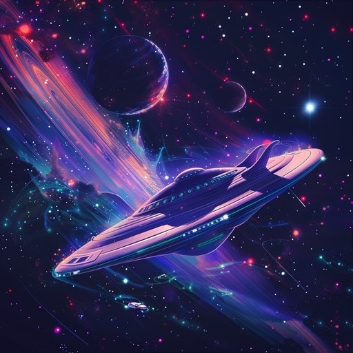 Groovy and engaging, this track combines cosmic funk elements with a dramatic twist, featuring electric guitar riffs and celestial synths for an interstellar journey.