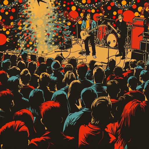 This track fuses the high energy aggression of punk rock with festive holiday cheer. It starts with a brisk, danceable beat featuring vibrant power chords and catchy riffs. The middle section bursts into a chaotic frenzy with rapid drumming and relentless guitar work. Perfect for party scenes, this anthem captures the joy and chaos of the holiday season, leaving listeners both exhilarated and nostalgic.