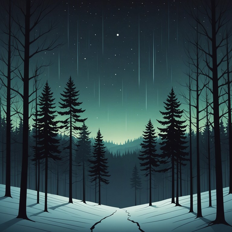 Envision a forgotten winter's eve where every snowflake carries a ghostly whisper, creating a chilling yet celebratory soundscape that mixes traditional holiday elements with an overlay of mystery.