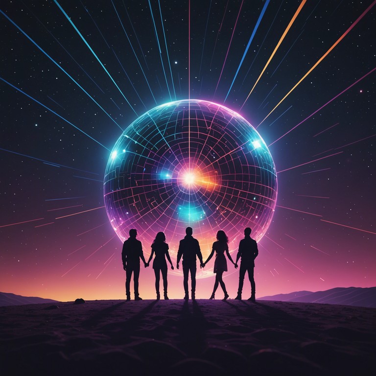 Imagine disco music with a symphonic twist, elevating the dance floor experience to something akin to a cosmic ballet.