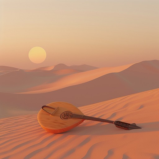 Experience the serenity of the desert through hypnotic oud melodies, reflecting the passage of time. This ambient middle eastern track gently immerses the listener in a meditative soundscape, perfect for introspection and tranquility.