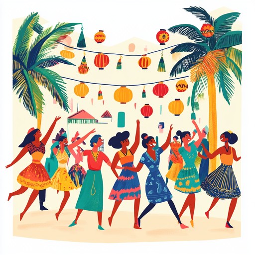 A high energy track that combines festive rhythms from various global musical traditions, creating a danceable and joyous atmosphere. Perfect for lively parties and festive events with an international flair.