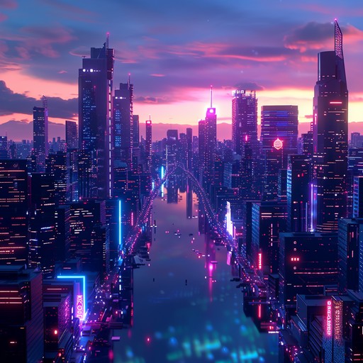 Dive into a cyberpunk world where pulsing beats and ethereal melodies blend, creating an immersive escape into neon lit nightscapes. The music captures the essence of a futuristic city, combining ambient synths with rhythmic electronic beats to evoke a mesmerizing and surreal atmosphere.