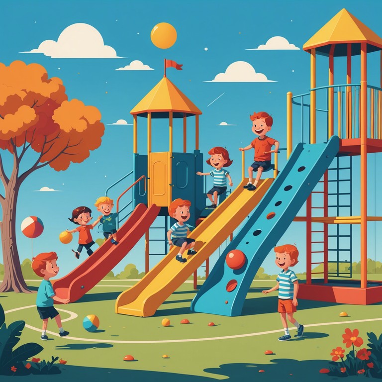 This instrumental captures the essence of a sunny day at a playground, where children laugh and play under the gentle sun. The melody, carried primarily by a cheerful xylophone, invokes the bliss and uninhibited joy of a child’s day out. Perfect for creating a background that encourages fun and frolic.