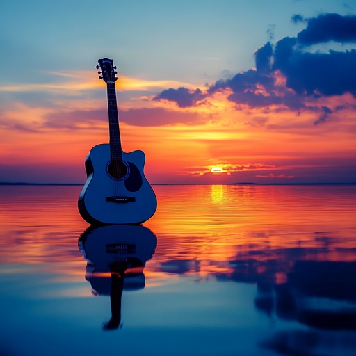 A soothing guitar driven piece capturing the quiet solitude of a summer's evening where thoughts meander like a gentle river reflecting the setting sun