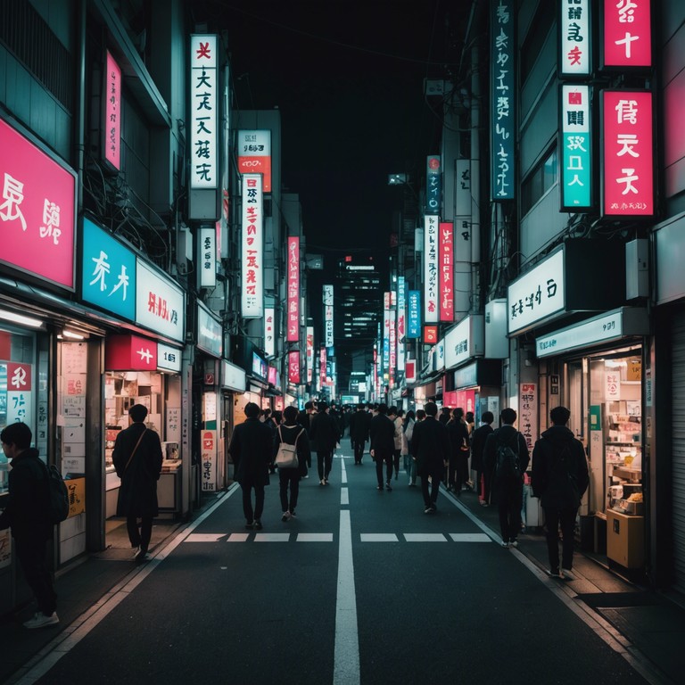 This track fuses futuristic sounds with the melodic structure of traditional j pop, creating a dreamlike soundscape. Silver tones from synthesizers mesh with electronic beats to convey a journey through a neon lit tokyo at night, blending the old and the new in harmony.