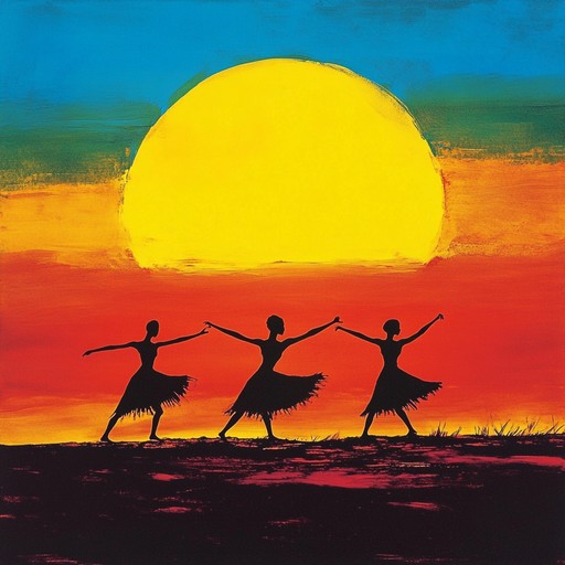 An uplifting instrumental piece featuring vibrant african percussion and melodic flute harmonies that evoke the beauty and vitality of a sunrise over the savannah.