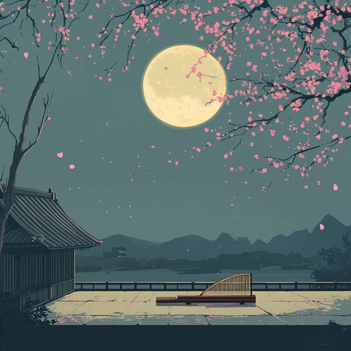 A soulful instrumental j pop composition blending traditional japanese instruments like the koto with modern melodies, painting a serene soundscape of moonlit cherry blossom evenings.