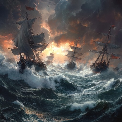 Evoking the chaos and urgency of a russian naval mutiny with orchestral flair, this piece features dramatic brass calls, driving percussion, and the sounds of a raging sea storm. Perfect for capturing a sense of rebellion and intense maritime drama.