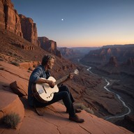 banjo leads, rock undertones in nature's embrace