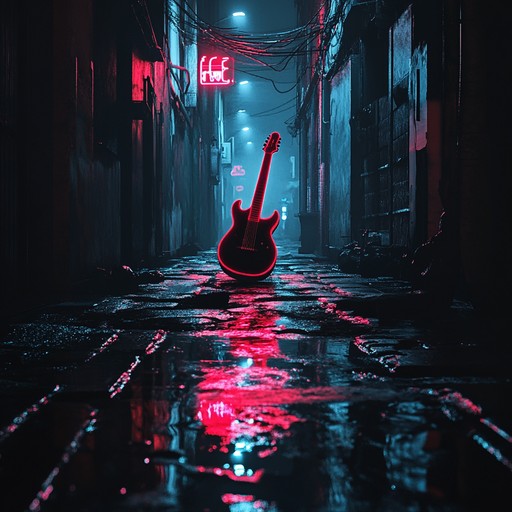 A spine tingling blend of eerie guitar riffs, deep basslines, and pulsating drums. The track starts with a haunting wail that quickly dives into a groovy, menacing bass which anchors the whole piece. This dark funk rock composition will take the listener on a journey through shadowy alleys and mysterious nighttime escapades.