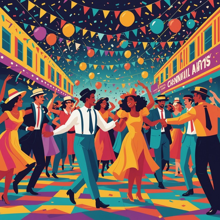 A high energy track that captures the chaos and excitement of a carnival gone wild. The music combines aggressive rhythms with traditional carnival sounds, creating a sonic riot that feels both anarchic and celebratory. Perfect for a scene of revelry that turns rowdy.