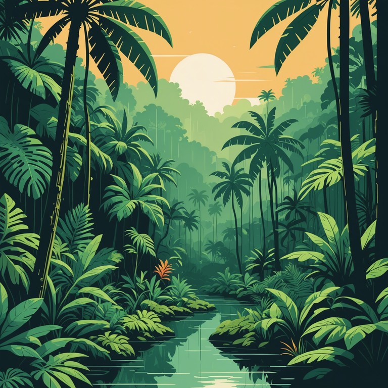 A unique blend where the somber moods of a rainy day are infused with the rhythm and textures of tropical instruments, creating an evocative, reflective atmosphere. Set to the backdrop of an imagined tropical rain, this track provides a soothing or contemplative experience, where each drop of rain resonates with melodic warmth.