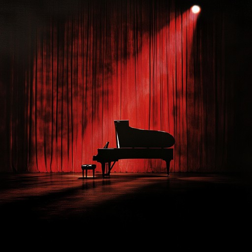 An instrumental cabaret piece that captures the essence of anxiety through haunting piano melodies, dissonant harmonies, and a tense atmosphere. The music evokes the feel of a dimly lit cabaret where shadows dance anxiously on the walls. The listener is drawn into a world of suspense and unease.