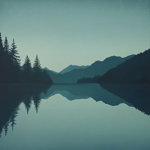 An elegant folk instrumental blending soft acoustic guitar and mellow harp, creating an atmosphere of calm reflection reminiscent of still waters under a starlit sky.