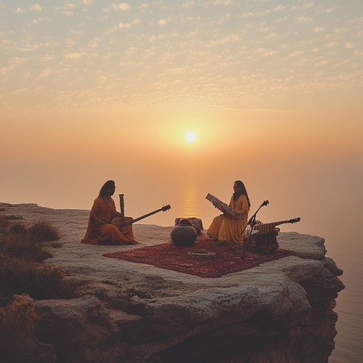 An awe inspiring instrumental track where electric guitar leads through the intricate landscapes of traditional indian raga. Rhythmic tabla underpins a transcendent blend of east meets west, creating a journey that uplifts the spirit and captivates the soul.