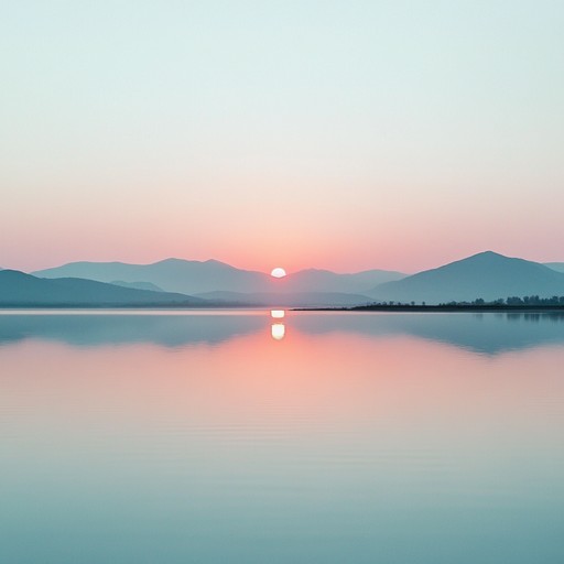 A soothing, gentle composition that replicates the peaceful sensation of sunrise by a tranquil lake, with slow, melodious tones that mimic the quiet whispers of nature waking up. The piece gradually introduces light, serene melodies that suggest a new day filled with promise and stillness.