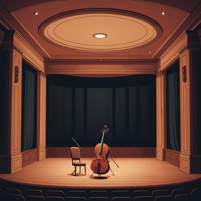 An evocative piece where the faint, haunting sounds of a solo cello resonate within the bounds of minimalist classical music, crafting an audible landscape that is both beautiful and slightly disturbing.