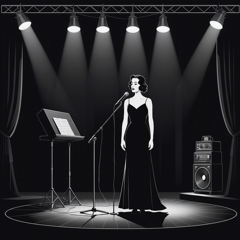 This composition features a nuanced layering of dark tonalities with a sway that mimics the nostalgic atmosphere of a dimly lit cabaret. The music slowly builds from soft piano sounds to a richer, more textured climax, evoking feelings of introspection and melancholic elegance. The gentle pace allows the listener to sink into the deep velvet of night, engulfed by the song's emotive strength