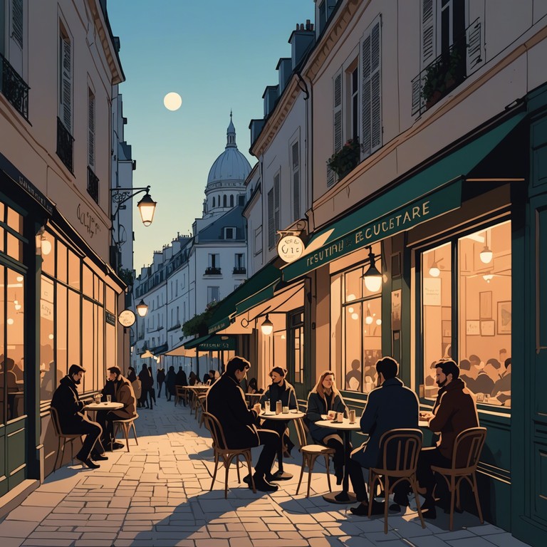 An instrumental composition where soft piano notes capture the essence of an evening in montmartre, reflecting the city's historical charm and providing a tranquil escape to listeners.