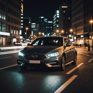 cruising vibes under neon lit streets