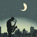 a sultry jazz melody enveloping a soulful nocturnal atmosphere
