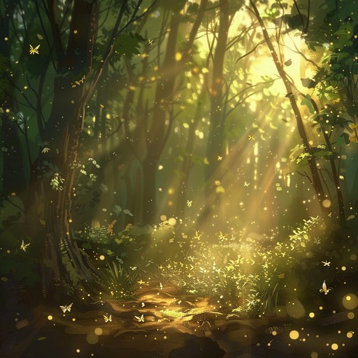 A light hearted, whimsical indie track that uses playful melodies to conjure images of a fantastical forest filled with curious critters and fluttering fairies. The music brings listeners through an enchanting journey, where each note sparkles like sunlight filtering through leaves, creating a joyful, almost magical atmosphere.