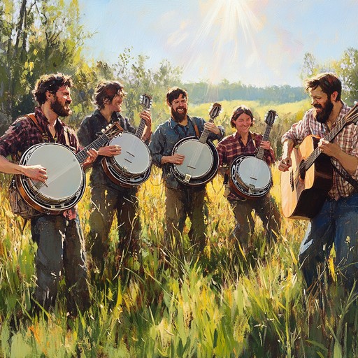 A fast paced and spirited bluegrass instrumental highlighting the banjo, capturing the exhilaration and joy felt after triumphing over adversity in the appalachian region