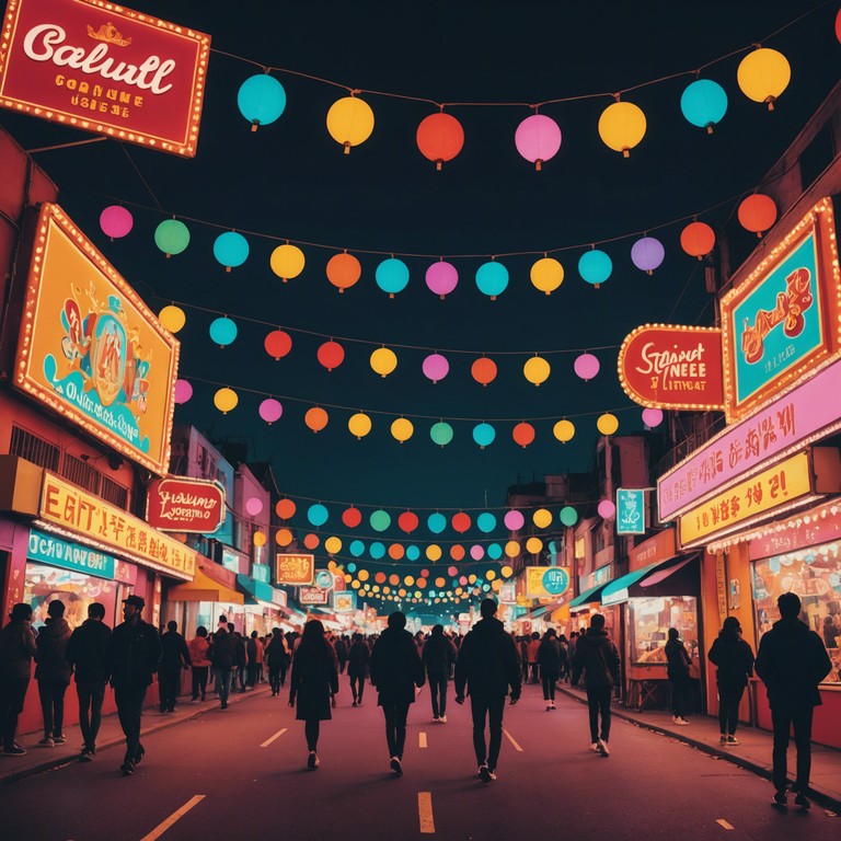 This track embodies the essence of a bustling, colorful carnival scene where revelers dance under bright paper lanterns. The musical composition bursts with lively rhythms and infectious melodies that capture the spirit of celebration, making one feel as though they are right in the middle of a festive parade.