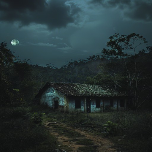 An instrumental piece marrying brazilian sertanejo with dark, haunting elements. The acoustic guitar weaves a suspenseful melody, supported by deep, echoing percussion and ghostly soundscapes. Perfect for creating an unsettling, yet beautiful backdrop for narrative or visual media.