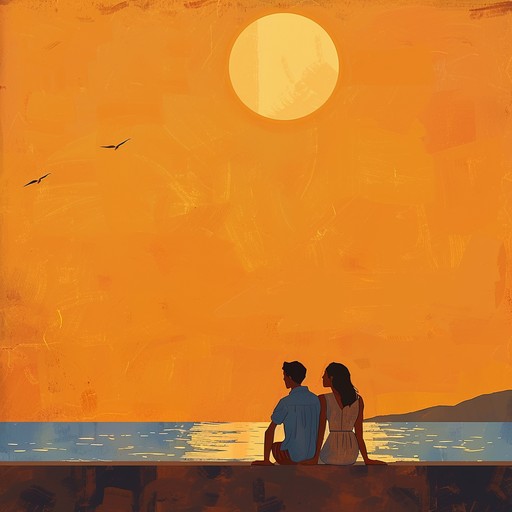 This romantic track fuses traditional mediterranean sounds with smooth jazz, featuring acoustic guitar and gentle percussion to invoke the warmth and passion of coastal sunsets.