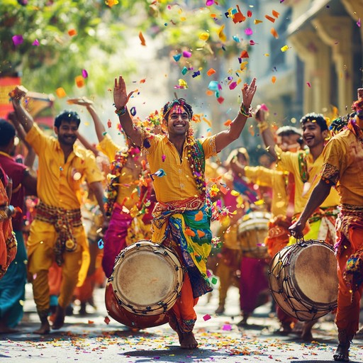 An exhilarating instrumental dance piece blending energetic rhythms with vibrant melodies, inspired by global festival sounds. The track combines pulsating beats and uplifting harmonies to create an atmosphere of pure joy and celebration.