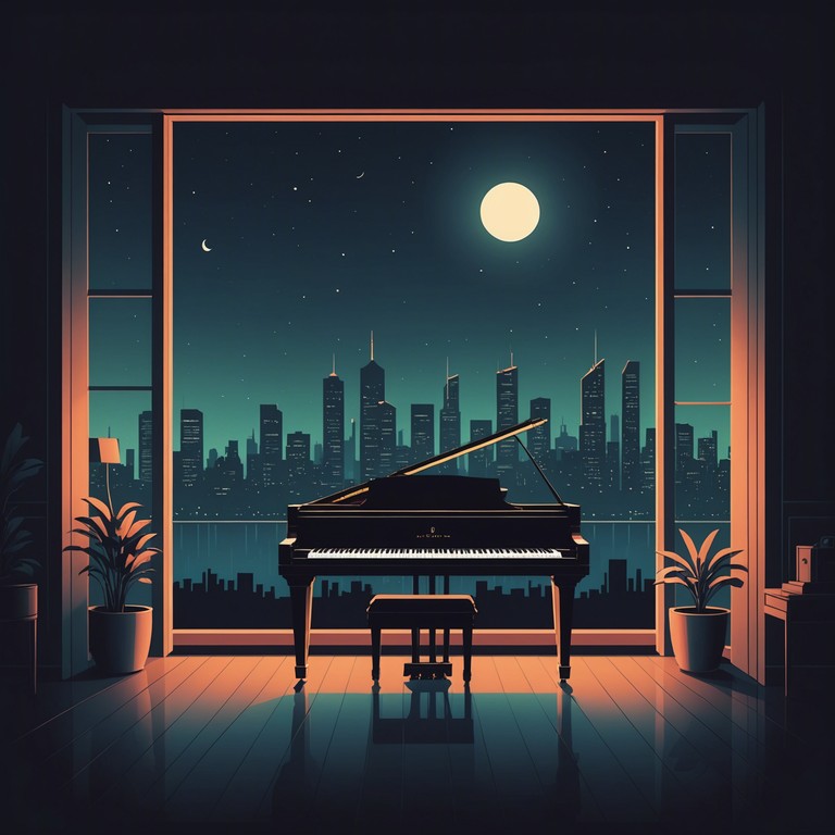 A piano composition exploring the deep silence and subtle sounds that characterize a cityscape at night. The music delves into the heart of urban isolation, offering a reflective and deeply personal auditory experience.