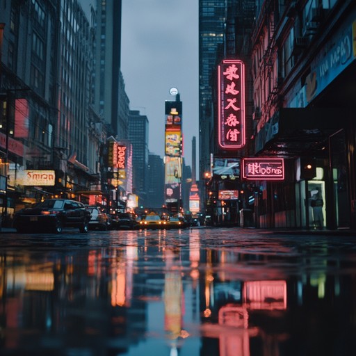 A track inspired by the vibrant life of the city as night descends, reflected through the myriad hues of neon lights casting their glow on rain slick streets. The sounds are a portrayal of energy, mystery, and the pulsating life of urban nightscapes. Swells of electronic waves mimic the undulating lights, bringing the listener into the heartbeat of the city.