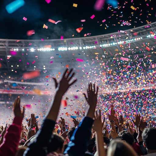 Think of a stadium filled with jubilant fans, celebrating a thrilling victory. This track captures that emotion with rich synthesizers, pulsating drum beats, and an infectious melody that builds to a triumphant chorus. Perfect for moments of triumph and celebration.