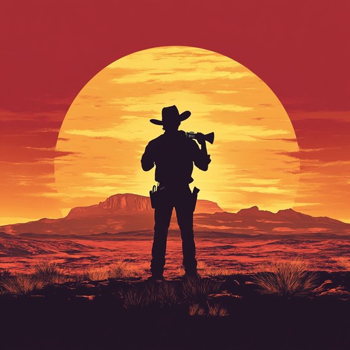 A melancholic track painting the picture of a lone cowboy and his sorrowful journey through the barren west, where every note carries the weight of memories and missed opportunities, echoing through the emptiness of deserted landscapes