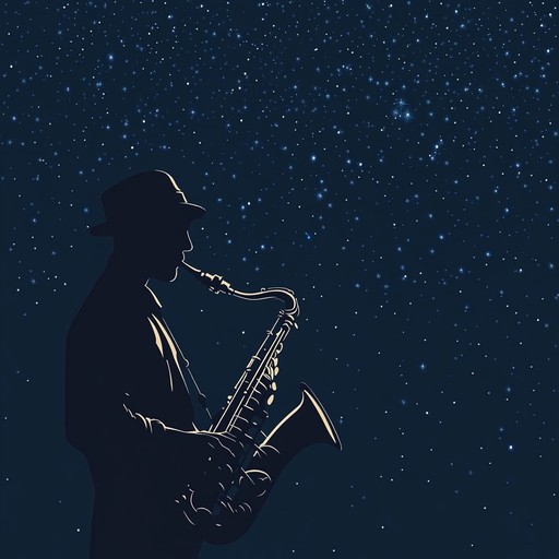 A mysterious, celestial jazz piece blending ethereal melodies and smooth rhythms. The composition invites the listener into a world of midnight musings, where the music flows like a dream, harmonizing the mystique of the night sky with intricate jazzy improvisations.