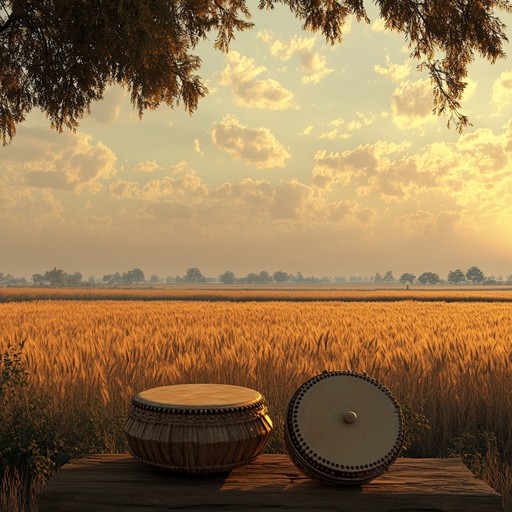 A calming instrumental piece that merges traditional bhangra percussion with gentle melodies, evoking the serene landscape of punjab at dusk.