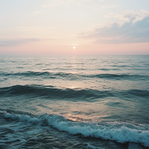 This instrumental piece captures the gentle ebb and flow of ocean waves, creating a serene and peaceful atmosphere. The melody is carried by a calming acoustic guitar, evoking images of a tranquil seaside at dusk.