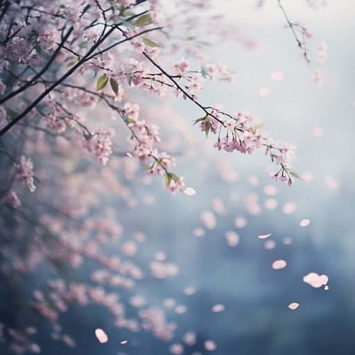 A delicate waltz inspired by the fleeting cherry blossom season in an enchanting anime setting. The piece carries a gentle but persistent emotional weight, weaving a narrative of nostalgia and the impermanence of beautiful moments. The flowing piano lines intertwine with subtle strings, creating an evocative backdrop for heartfelt reflections.