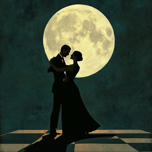 An intensely haunting tango melody filled with the whispers of the night, moonlit shadows dancing gracefully across the floor, enveloping the listener in a world of dark elegance and passionate mystery.