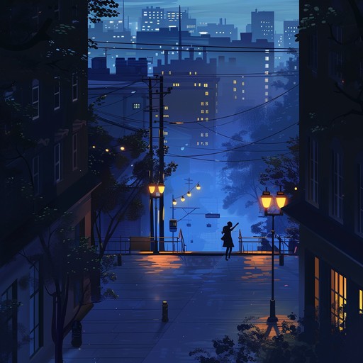 A softly swinging jazz composition, capturing the peaceful vibe of a romantic cityscape at night. The saxophone leads with heartfelt melodies, while soft brush drumming and a mellow double bass set the perfect backdrop for a serene evening. Ideal for late night relaxation or intimate moments, the track paints a picture of dimly lit streets and quiet whispers under the stars.