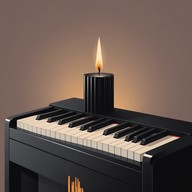 piano whispers through dark, elegant night