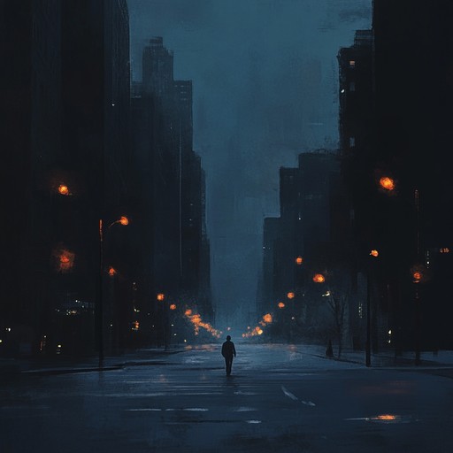 An instrumental hip hop track blending soft piano melodies with mellow beats, capturing the feeling of longing in a quiet city night.