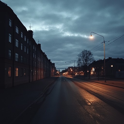 A haunting suomipop instrumental that builds tension with moody synths, echoing guitar riffs, and brooding bass lines, evoking the unsettling atmosphere of a city shrouded in darkness.