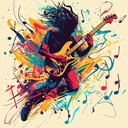 upbeat instrumental merging metal guitar riffs and hip hop beats.