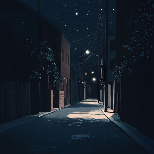 A gentle darkwave instrumental piece that captures the essence of wandering through quiet city streets at night, under the silent gaze of the stars, evoking feelings of introspection and mystery.